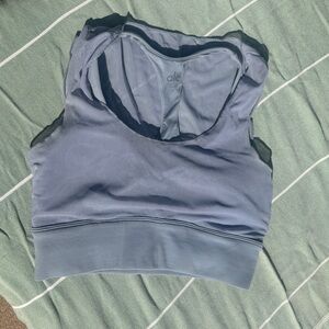 ALO Yoga Light Blue Mesh Top